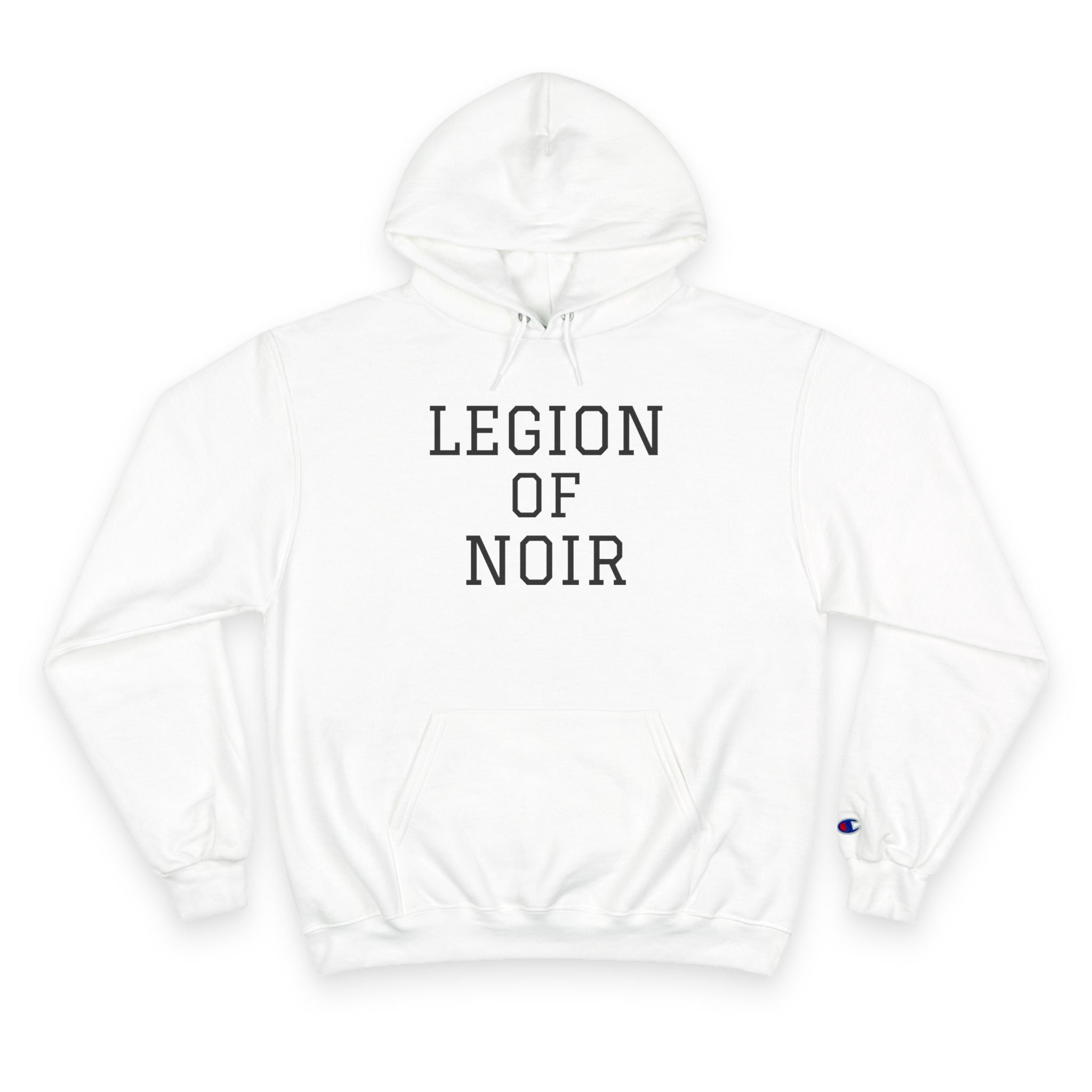 Sweatshirt Hoodie white front VIEW flat