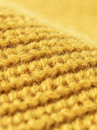 Distressed Cuffed yellow Knit Hat