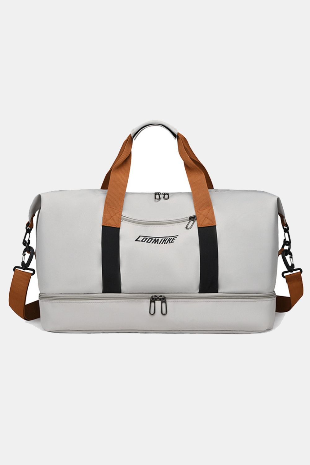 Oxford Cloth Dry and Wet Separation Travel Bag grey full view