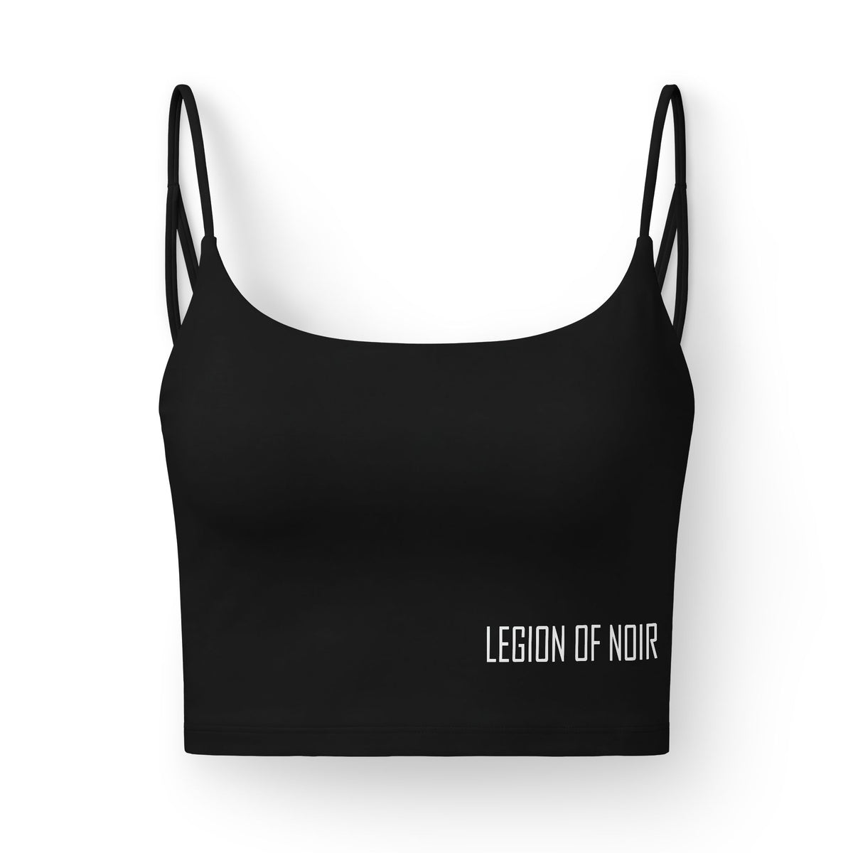 Legion of Noir Luxe Crop Bra — Women's Strappy Athletic Bra