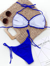 Halter Bikini Two-Piece Set blue inside view