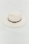 Classy Fedora Hat white front view full hat