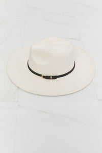 Classy Fedora Hat white front view full hat