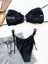 Halter Bikini Two-Piece Set black inside view