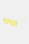 Polycarbonate Frame Rectangle Sunglasses yellow front side view