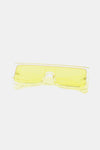 Polycarbonate Frame Rectangle Sunglasses yellow front view styled