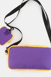 Removable Strap Crossbody Bag with EarPods Bag pink back view