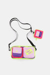 Removable Strap Crossbody Bag with EarPods Bag pink front view