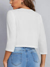Open Front 3/4 Sleeve Blazer back view