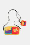 Removable Strap Crossbody Bag with EarPods Bag yellow front view close up