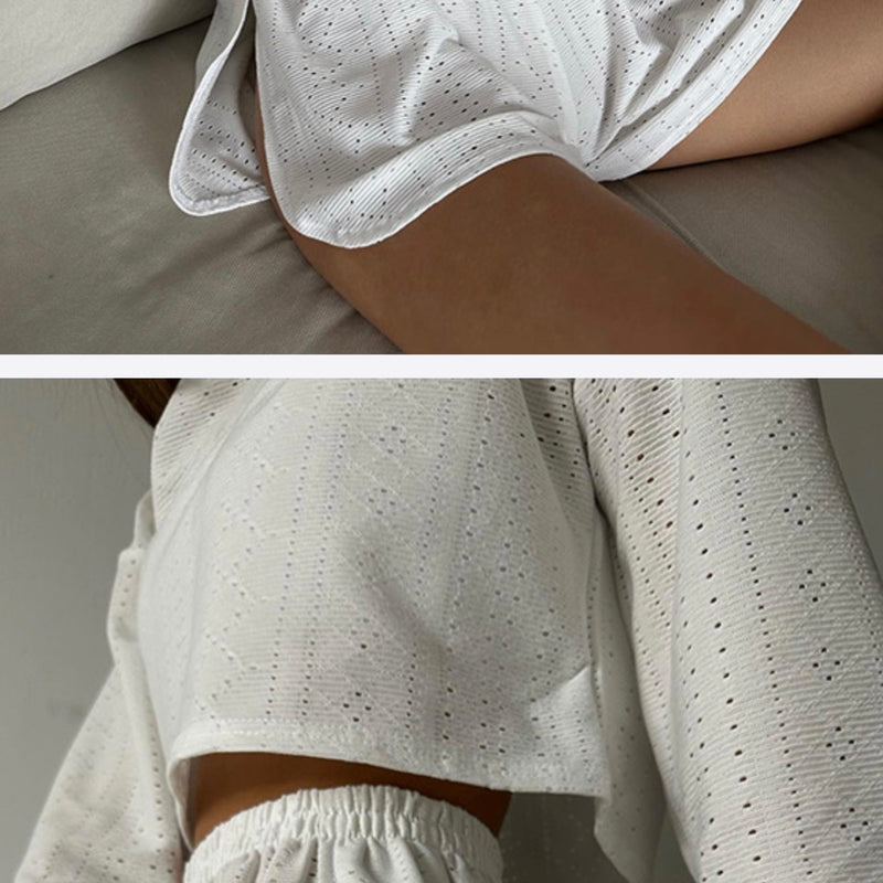 Eyelet Top and Shorts Set