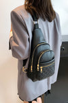 Leather Sling Bag white front view