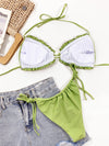 Halter Bikini Two-Piece Set green inside view