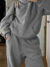 Hooded Sweatshirt and Sweatpants Set kangaroo pocket