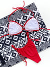 Halter Bikini Two-Piece Set red view inside