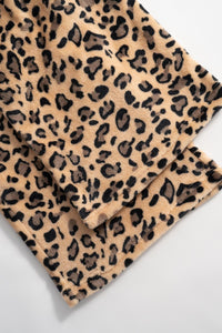 Leopard Wide Leg Pants fabric view
