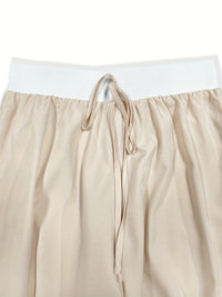 Lightweight Short Sleeve Top and Tied Pants Set tie closure