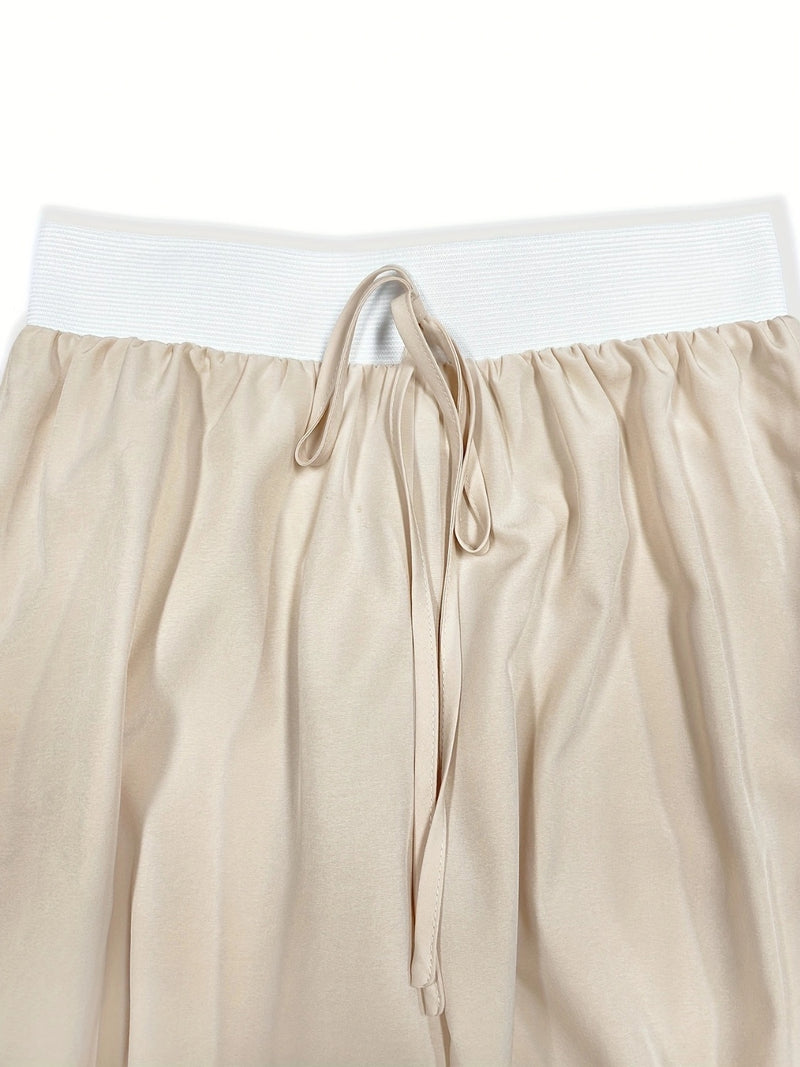 Lightweight Short Sleeve Top and Tied Pants Set tie closure