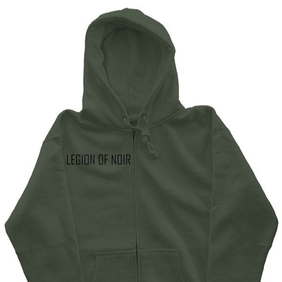 Army zip hoodie