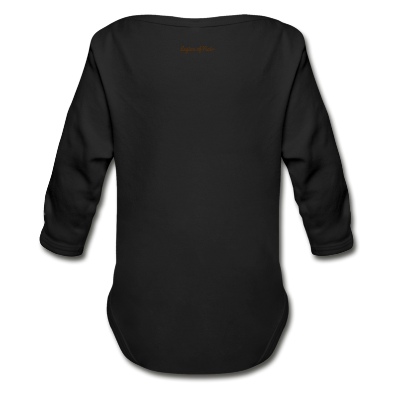 Organic Long Sleeve Baby Bodysuit - black