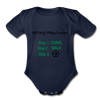 Organic Short Sleeve Baby Bodysuit - dark navy