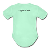 Organic Short Sleeve Baby Bodysuit - light mint